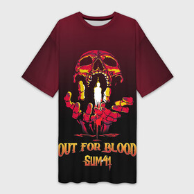 Платье-футболка 3D с принтом Out for blood в Белгороде,  |  | order in decline | punk | punk rock | rock | sum 41 | sum41 | марк спиколак | панк рок | поп панк | рок | рок группа | сам фоти уан
