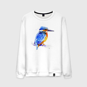 Мужской свитшот хлопок с принтом Kingfisher в Белгороде, 100% хлопок |  | акварель | графика | зимородок | крутой | модный | принт | птица | птичка | рисунок | рыбак | рыболов | скетч | стильный | яркий
