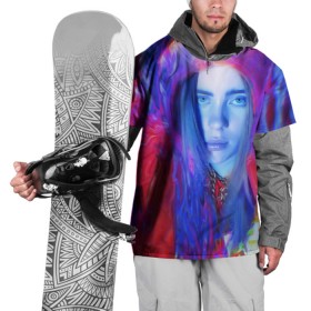 Накидка на куртку 3D с принтом Billie Paint Colors в Белгороде, 100% полиэстер |  | bad | bad guy | billi | billie | billie eilish | eilish | good girl | music | swag | айлиш | беляш | били | били айлиш | билли | билли айлиш | билли эйлиш | биляш | музка | певица | эйлиш