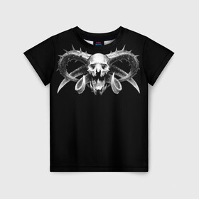 Детская футболка 3D с принтом Сатана в Белгороде, 100% гипоаллергенный полиэфир | прямой крой, круглый вырез горловины, длина до линии бедер, чуть спущенное плечо, ткань немного тянется | дьявол | пентаграмма | сатана