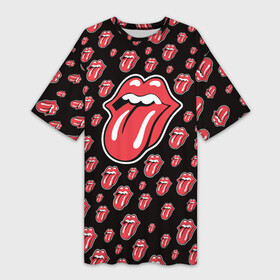 Платье-футболка 3D с принтом rolling stones в Белгороде,  |  | Тематика изображения на принте: mick jagger | music | rock | rolling stones | музыка | рок