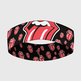 Повязка на голову 3D с принтом rolling stones в Белгороде,  |  | Тематика изображения на принте: mick jagger | music | rock | rolling stones | музыка | рок