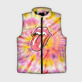 Женский жилет утепленный 3D с принтом Rolling Stones tie dye в Белгороде,  |  | Тематика изображения на принте: mick jagger | music | rock | rolling stones | музыка | рок