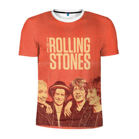 Мужская футболка 3D спортивная с принтом The Rolling Stones в Белгороде, 100% полиэстер с улучшенными характеристиками | приталенный силуэт, круглая горловина, широкие плечи, сужается к линии бедра | Тематика изображения на принте: mick jagger | music | rock | rolling stones | музыка | рок