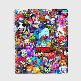 Тетрадь с принтом BRAWL STARS LEON SHARK в Белгороде, 100% бумага | 48 листов, плотность листов — 60 г/м2, плотность картонной обложки — 250 г/м2. Листы скреплены сбоку удобной пружинной спиралью. Уголки страниц и обложки скругленные. Цвет линий — светло-серый
 | 8 | 8 bit | bibi | brawl stars | brock | bull | crow | dinomike | el primo | leon | mobile game | mr.p | nita | poko | ricochet | stars | tara | бравл старс | ворон | леон | мобильные игры