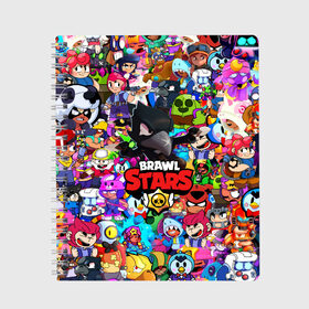 Тетрадь с принтом BRAWL STARS CROW в Белгороде, 100% бумага | 48 листов, плотность листов — 60 г/м2, плотность картонной обложки — 250 г/м2. Листы скреплены сбоку удобной пружинной спиралью. Уголки страниц и обложки скругленные. Цвет линий — светло-серый
 | 8 | 8 bit | bibi | brawl stars | brock | bull | crow | dinomike | el primo | leon | mobile game | mr.p | nita | poko | ricochet | stars | tara | бравл старс | ворон | леон | мобильные игры