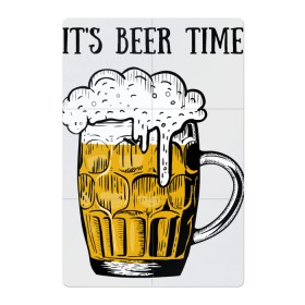 Магнитный плакат 2Х3 с принтом Its beer time в Белгороде, Полимерный материал с магнитным слоем | 6 деталей размером 9*9 см | Тематика изображения на принте: beer | beer time | its beer time | надпись