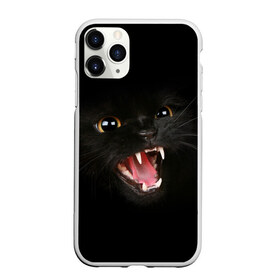 Чехол для iPhone 11 Pro Max матовый с принтом Злой Котик в Белгороде, Силикон |  | angry | animal | animals | beast | black | cat | kitten | британец | британка | животное | животные | зверек | зверь | злая | злой | кот | котейка | котенок | котэ | кошка | кошки | черная