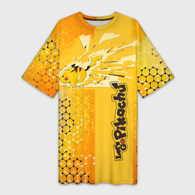 Платье-футболка 3D с принтом Pikachu в Белгороде,  |  | game | pikachu | аниме | игры | манги | покемон