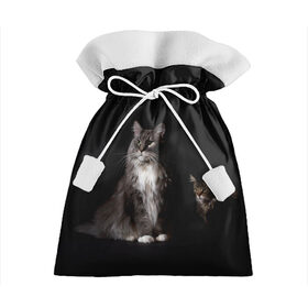 Подарочный 3D мешок с принтом Котики в Белгороде, 100% полиэстер | Размер: 29*39 см | animal | animals | beast | black | cat | kitten | животное | животные | зверек | зверь | кот | котейка | котенок | котики | котэ | кошка | кошки | мейн кун | черная