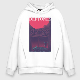 Мужское худи Oversize хлопок с принтом Deftones в Белгороде, френч-терри — 70% хлопок, 30% полиэстер. Мягкий теплый начес внутри —100% хлопок | боковые карманы, эластичные манжеты и нижняя кромка, капюшон на магнитной кнопке | chi cheng | chino moreno | deftones | dia de los | diamond eye | дефтонс | серхио вега | стивен карпентер | фрэнк делгадо | чи ченг | чино морено | эйб каннингем