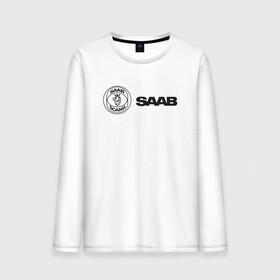 Мужской лонгслив хлопок с принтом Saab Black Logo в Белгороде, 100% хлопок |  | Тематика изображения на принте: auto | saab | scania | авто | автомобиль | ам | машина | сааб