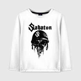 Детский лонгслив хлопок с принтом Sabaton в Белгороде, 100% хлопок | круглый вырез горловины, полуприлегающий силуэт, длина до линии бедер | battle | panzerkampf | primo victoria | sabaton | the art of war | the great war | атака мертвецов | бисмарк | броден | войны | группа | йоаким | латный ботинок | метал | ночные ведьмы | пауэр | рок | рыцарские доспехи | сабатон