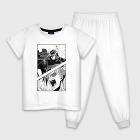 Детская пижама хлопок с принтом Gurren lagann в Белгороде, 100% хлопок |  брюки и футболка прямого кроя, без карманов, на брюках мягкая резинка на поясе и по низу штанин
 | Тематика изображения на принте: anime | gurren lagann | manga. | аниме | гуррен лаганн | манга