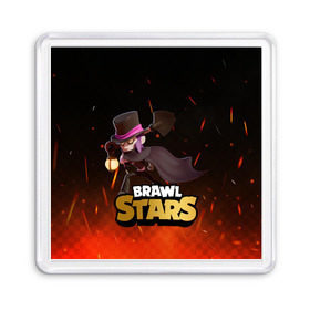 Магнит 55*55 с принтом Brawl stars Mortis Мортис в Белгороде, Пластик | Размер: 65*65 мм; Размер печати: 55*55 мм | brawl | brawl stars | brawlstars | brawl_stars | jessie | mortis | бравл | бравлстарс | мортис