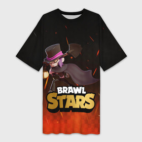 Платье-футболка 3D с принтом Brawl stars Mortis Мортис в Белгороде,  |  | brawl | brawl stars | brawlstars | brawl_stars | jessie | mortis | бравл | бравлстарс | мортис