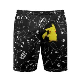 Мужские шорты спортивные с принтом ПИКАЧУ в Белгороде,  |  | pika pika | pikachu | pokemon | пика пика | пикачу | покемон