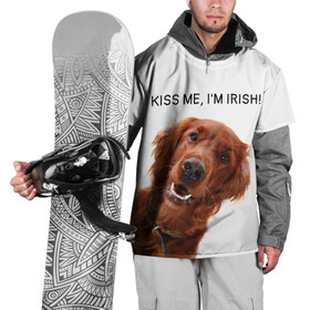 Накидка на куртку 3D с принтом Ирландский сеттер в Белгороде, 100% полиэстер |  | irish | kiss me | kiss me im irish | ирландец | ирландия | ирландский | ирландский сеттер | красный сеттер | поцелуй меня я ирландец | рыжий сеттер | сеттер
