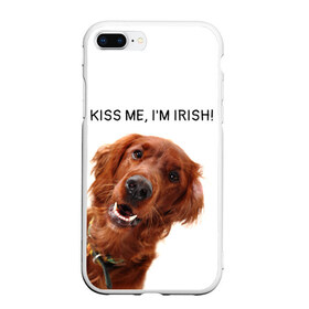 Чехол для iPhone 7Plus/8 Plus матовый с принтом Ирландский сеттер в Белгороде, Силикон | Область печати: задняя сторона чехла, без боковых панелей | irish | kiss me | kiss me im irish | ирландец | ирландия | ирландский | ирландский сеттер | красный сеттер | поцелуй меня я ирландец | рыжий сеттер | сеттер