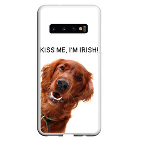 Чехол для Samsung Galaxy S10 с принтом Ирландский сеттер в Белгороде, Силикон | Область печати: задняя сторона чехла, без боковых панелей | irish | kiss me | kiss me im irish | ирландец | ирландия | ирландский | ирландский сеттер | красный сеттер | поцелуй меня я ирландец | рыжий сеттер | сеттер