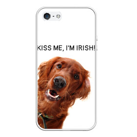 Чехол для iPhone 5/5S матовый с принтом Ирландский сеттер в Белгороде, Силикон | Область печати: задняя сторона чехла, без боковых панелей | irish | kiss me | kiss me im irish | ирландец | ирландия | ирландский | ирландский сеттер | красный сеттер | поцелуй меня я ирландец | рыжий сеттер | сеттер