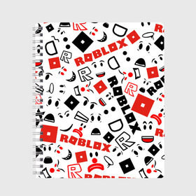 Тетрадь с принтом ROBLOX в Белгороде, 100% бумага | 48 листов, плотность листов — 60 г/м2, плотность картонной обложки — 250 г/м2. Листы скреплены сбоку удобной пружинной спиралью. Уголки страниц и обложки скругленные. Цвет линий — светло-серый
 | roblox | roblox games. | игра роблокс | роблокс | робукс