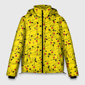 Мужская зимняя куртка 3D с принтом ПИКАЧУ в Белгороде, верх — 100% полиэстер; подкладка — 100% полиэстер; утеплитель — 100% полиэстер | длина ниже бедра, свободный силуэт Оверсайз. Есть воротник-стойка, отстегивающийся капюшон и ветрозащитная планка. 

Боковые карманы с листочкой на кнопках и внутренний карман на молнии. | art | pikachu | pikapika | pokemon | десткая одежда | детектив | женская | игра | картина | мужская | пика | пикачу | подарок | покемон | фильм