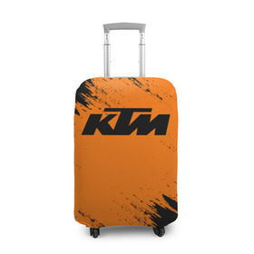 Чехол для чемодана 3D с принтом KTM в Белгороде, 86% полиэфир, 14% спандекс | двустороннее нанесение принта, прорези для ручек и колес | enduro | ktm | moto | motocycle | sportmotorcycle | ктм | мото | мотоспорт