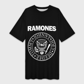 Платье-футболка 3D с принтом RAMONES | РАМОНЕС в Белгороде,  |  | america | ramones | rock | usa | америка | джонни рамон | джоуи рамон | ди ди рамон | клем бурк | кристофер уорд | марки рамон | рамоунз | ричи рамон | рок | сша | томми рамон