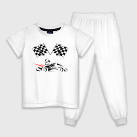 Детская пижама хлопок с принтом Картинг в Белгороде, 100% хлопок |  брюки и футболка прямого кроя, без карманов, на брюках мягкая резинка на поясе и по низу штанин
 | 