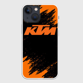Чехол для iPhone 13 mini с принтом КТМ | КТМ (Z) в Белгороде,  |  | Тематика изображения на принте: enduro | ktm | moto | moto sport | motocycle | sportmotorcycle | ктм | мото | мото спорт | мотоспорт | спорт мото