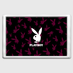 Магнит 45*70 с принтом PLAYBOY | ПЛЕЙБОЙ (Z) в Белгороде, Пластик | Размер: 78*52 мм; Размер печати: 70*45 | brand | brazzers | fake taxi | faketaxi | hub | mode | playboy | бразерс | бренд | мода | фейк такси