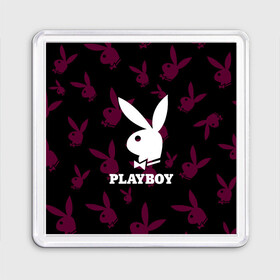 Магнит 55*55 с принтом PLAYBOY | ПЛЕЙБОЙ (Z) в Белгороде, Пластик | Размер: 65*65 мм; Размер печати: 55*55 мм | brand | brazzers | fake taxi | faketaxi | hub | mode | playboy | бразерс | бренд | мода | фейк такси