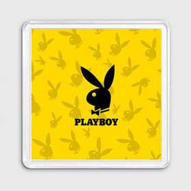 Магнит 55*55 с принтом PLAYBOY | ПЛЕЙБОЙ (Z) в Белгороде, Пластик | Размер: 65*65 мм; Размер печати: 55*55 мм | brand | brazzers | fake taxi | faketaxi | hub | mode | playboy | бразерс | бренд | мода | фейк такси