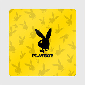 Магнит виниловый Квадрат с принтом PLAYBOY | ПЛЕЙБОЙ (Z) в Белгороде, полимерный материал с магнитным слоем | размер 9*9 см, закругленные углы | brand | brazzers | fake taxi | faketaxi | hub | mode | playboy | бразерс | бренд | мода | фейк такси