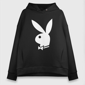 Женское худи Oversize хлопок с принтом PLAYBOY в Белгороде, френч-терри — 70% хлопок, 30% полиэстер. Мягкий теплый начес внутри —100% хлопок | боковые карманы, эластичные манжеты и нижняя кромка, капюшон на магнитной кнопке | brand | brazzers | fake taxi | faketaxi | hub | mode | playboy | бразерс | бренд | мода | фейк такси