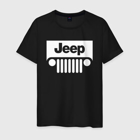 Мужская футболка хлопок с принтом Jeep в Белгороде, 100% хлопок | прямой крой, круглый вырез горловины, длина до линии бедер, слегка спущенное плечо. | 4на4 | auto | baja | jeep | offroad | trofi | авто | автомобиль | ам | баха | бездорожье | внедорожник | джип | джипинг | джиппинг | машина | машины | оффроад | полный привод