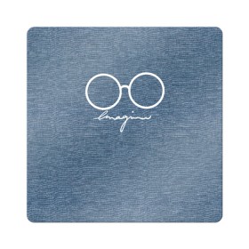 Магнит виниловый Квадрат с принтом Imagine John Lennon в Белгороде, полимерный материал с магнитным слоем | размер 9*9 см, закругленные углы | autograph | beatles | imagine | john | lennon | the beatles | автограф | битлз | битлы | голубая | группа | джинса | джинсовая | джинсовый | джон | купить | леннон | леннона | очки | с группы