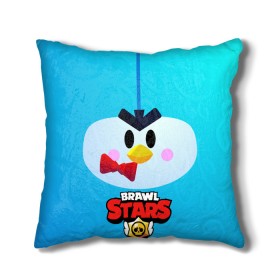 Подушка 3D с принтом Brawl Stars Penguin в Белгороде, наволочка – 100% полиэстер, наполнитель – холлофайбер (легкий наполнитель, не вызывает аллергию). | состоит из подушки и наволочки. Наволочка на молнии, легко снимается для стирки | penguin | pengvin | pingvin | пенгвин | пингвин