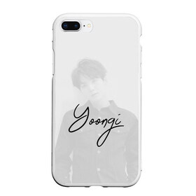 Чехол для iPhone 7Plus/8 Plus матовый с принтом BTS Min Yoongi в Белгороде, Силикон | Область печати: задняя сторона чехла, без боковых панелей | bts | j pop | k pop | korea | music | nct | pop | pop idols | айдолы | бтс | идолы | к поп | корейская музыка | корея | нст | поп | попса