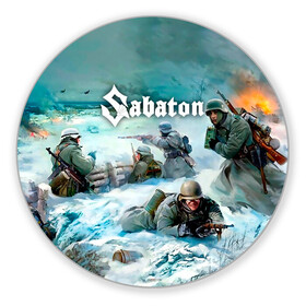 Коврик для мышки круглый с принтом Sabaton в Белгороде, резина и полиэстер | круглая форма, изображение наносится на всю лицевую часть | battle | panzerkampf | primo victoria | sabaton | the art of war | the great war | атака мертвецов | бисмарк | броден | войны | группа | йоаким | латный ботинок | метал | ночные ведьмы | пауэр | рок | рыцарские доспехи | сабатон