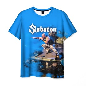 Мужская футболка 3D с принтом Sabaton в Белгороде, 100% полиэфир | прямой крой, круглый вырез горловины, длина до линии бедер | 