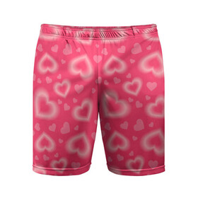 Мужские шорты спортивные с принтом Сердечки в Белгороде,  |  | любовь | розовый | романтика | сердечко | сердце