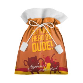 Подарочный 3D мешок с принтом Get your hero on DUDE в Белгороде, 100% полиэстер | Размер: 29*39 см | dude | vdpartat | время приключений | фин и джейк