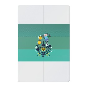 Магнитный плакат 2Х3 с принтом Финн и Джейк в Белгороде, Полимерный материал с магнитным слоем | 6 деталей размером 9*9 см | Тематика изображения на принте: vdpartat | время приключений | финн и джейк