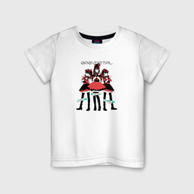 Детская футболка хлопок с принтом Babymetal в Белгороде, 100% хлопок | круглый вырез горловины, полуприлегающий силуэт, длина до линии бедер | Тематика изображения на принте: anime | babymetal | bts | idol | japan | k pop | аниме | группа | идол | каваии | каваий | метал | музыка | япония