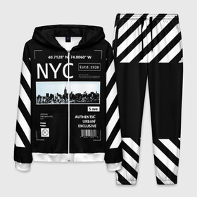 Мужской костюм 3D с принтом New-York Strips в Белгороде, 100% полиэстер | Манжеты и пояс оформлены тканевой резинкой, двухслойный капюшон со шнурком для регулировки, карманы спереди | fashion | hypebeast | off | off white | streetwear | virgil abloh | white | вайт | итальянский | мода | офф | офф вайт | стаил | стритвир | уличный | урбан