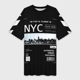 Платье-футболка 3D с принтом New York Strips в Белгороде,  |  | fashion | hypebeast | off | off white | streetwear | virgil abloh | white | вайт | итальянский | мода | офф | офф вайт | стаил | стритвир | уличный | урбан
