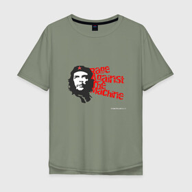 Мужская футболка хлопок Oversize с принтом Rage Against the Machine в Белгороде, 100% хлопок | свободный крой, круглый ворот, “спинка” длиннее передней части | rage against the machine | ratm | американский рок | рок | чегевара | ярость против системы