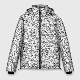 Мужская зимняя куртка 3D с принтом Зефирки (Oko) в Белгороде, верх — 100% полиэстер; подкладка — 100% полиэстер; утеплитель — 100% полиэстер | длина ниже бедра, свободный силуэт Оверсайз. Есть воротник-стойка, отстегивающийся капюшон и ветрозащитная планка. 

Боковые карманы с листочкой на кнопках и внутренний карман на молнии. | Тематика изображения на принте: marshmello | oko | аниме | граффити | дудлы | зефир | зефирки | имоджи | имодзи | коллаж | малютки | мармеладки | маршмеллоу | маршмело | много | око | приколы | рисунки | рожеца | смайлики